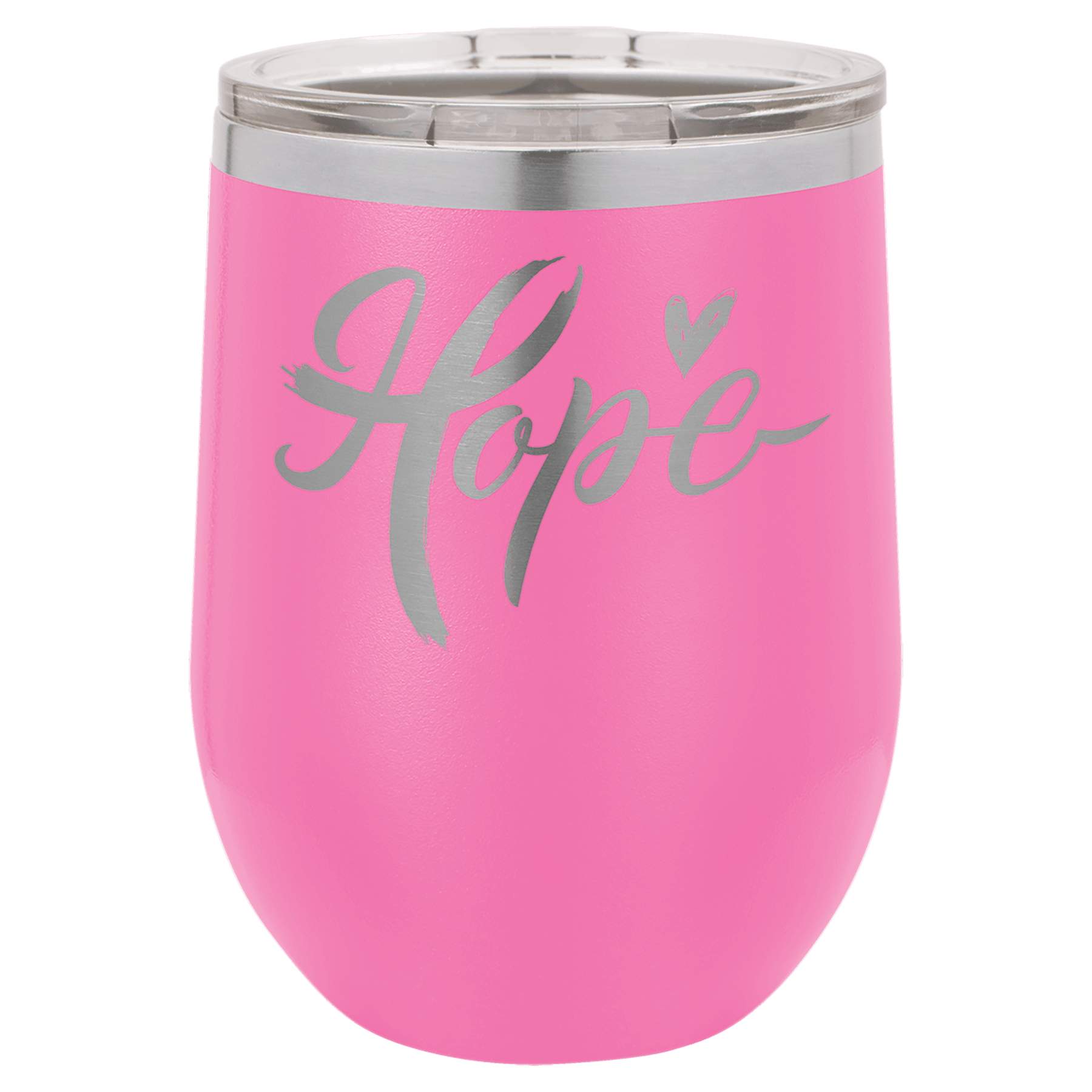 Pink Polar Camel 12 oz. Vacuum Insulated Stemless Wine Tumbler with Lid