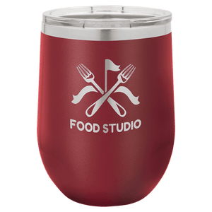 Maroon Polar Camel 12 oz. Vacuum Insulated Stemless Wine Tumbler with Lid