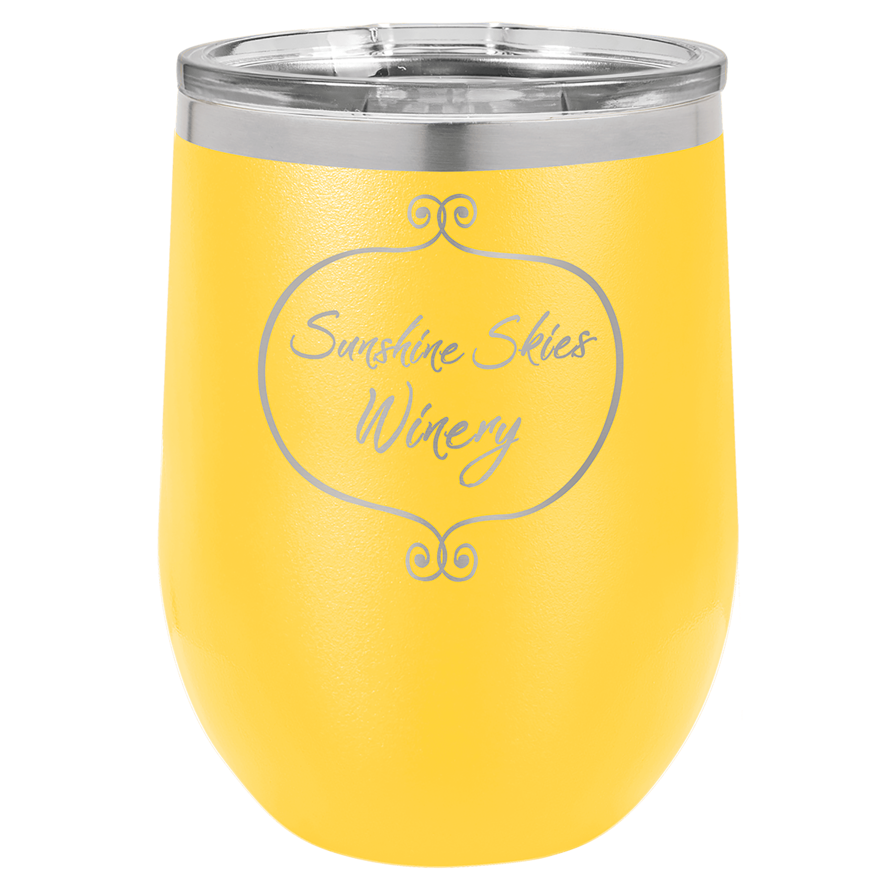 Yellow Polar Camel 12 oz. Vacuum Insulated Stemless Wine Tumbler with Lid