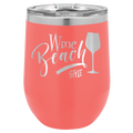 Polar Camel 12 oz. Coral Vacuum Insulated Stemless Wine Tumbler with Lid