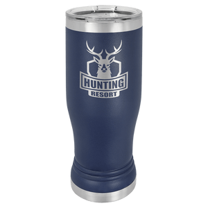 Navy Blue 14 oz. Pilsner with Clear Polar Camel Lid