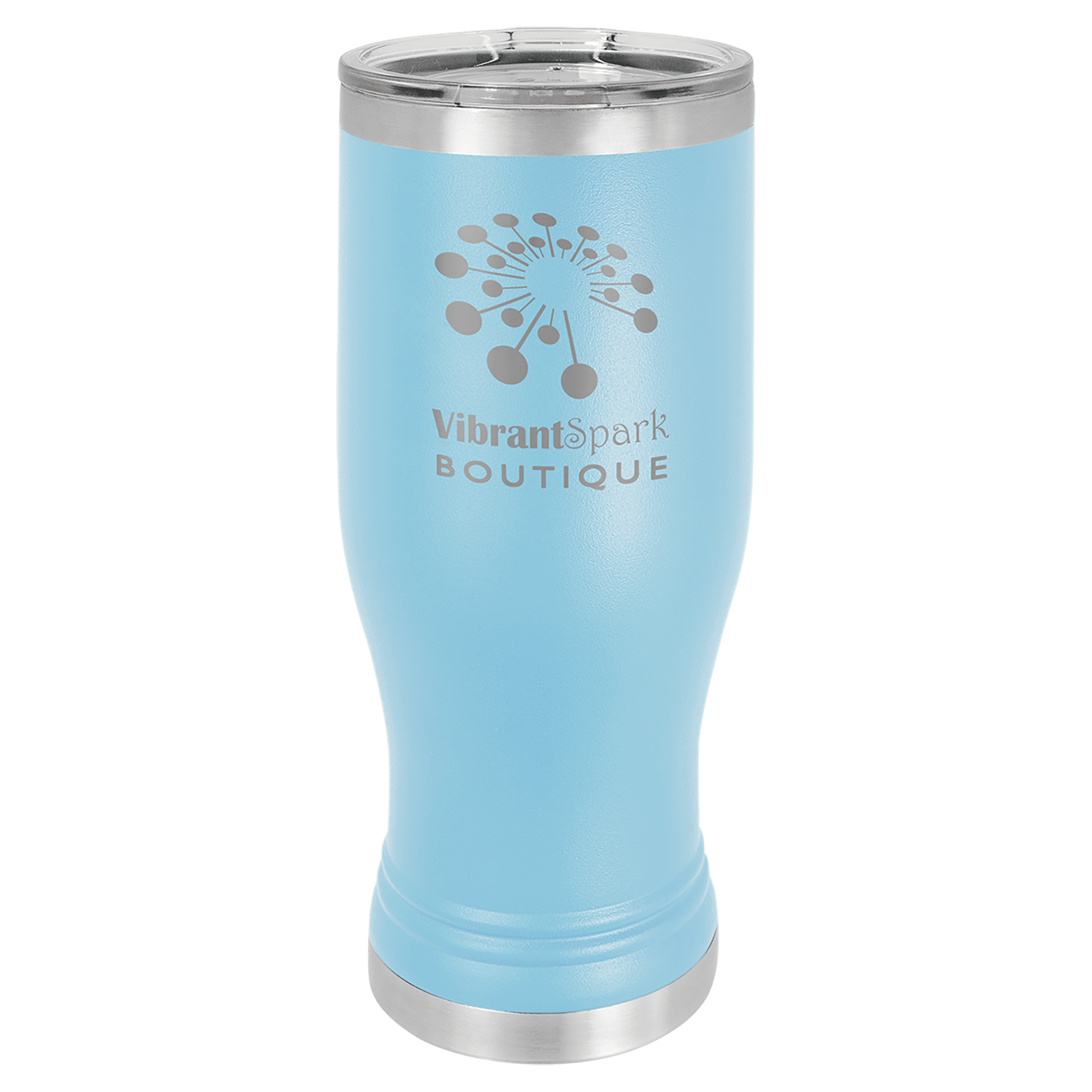 Light Blue 20 oz. Pilsner with Clear Polar Camel Lid