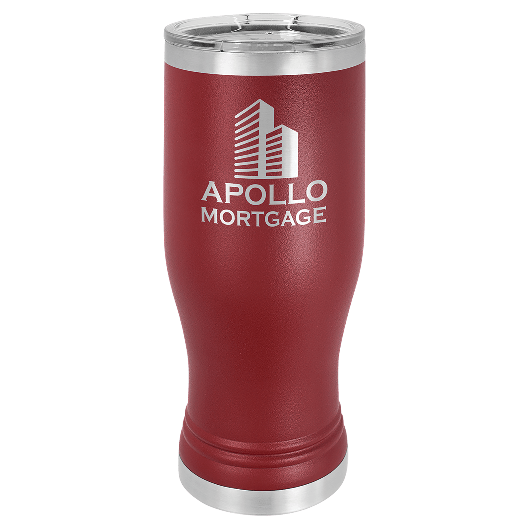 Maroon 20 oz. Pilsner with Clear Polar Camel Lid