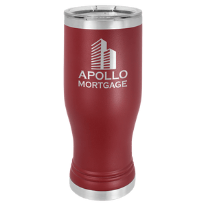 Maroon 20 oz. Pilsner with Clear Polar Camel Lid