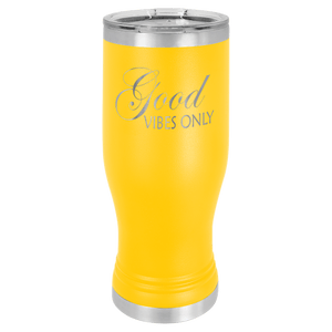 Yellow 20 oz. Pilsner with Clear Polar Camel Lid
