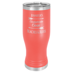 Coral 20 oz. Polar Camel Pilsner with Clear Polar Camel Lid