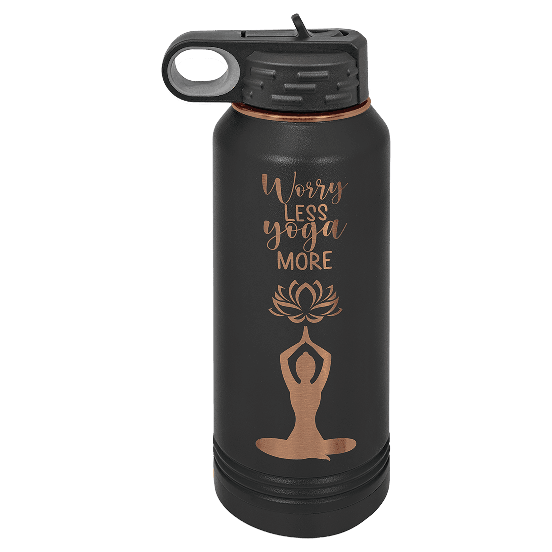 Black/Rose Gold Polar Camel 32 oz. Water Bottle