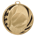 Bright Gold 2" Baseball/Softball Laserable MidNite Star Medal