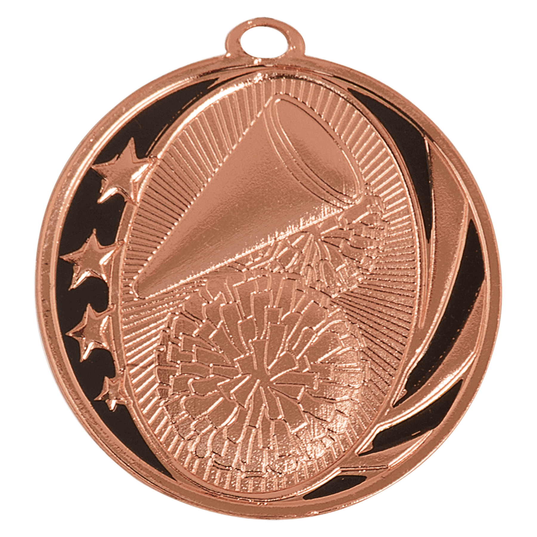 Bright Bronze 2" Cheer Laserable MidNite Star Medal