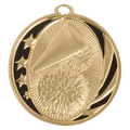 Bright Gold 2" Cheer Laserable MidNite Star Medal