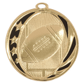 Bright Gold 2" Football Laserable MidNite Star Medal