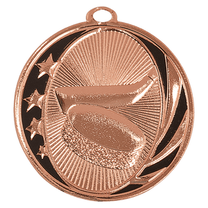 Bright Bronze 2" Hockey Laserable MidNite Star Medal