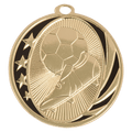 Bright Gold 2" Soccer Laserable MidNite Star Medal