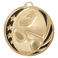 Bright Gold 2" Swimming Laserable MidNite Star Medal