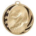 Bright Gold 2" Track Laserable MidNite Star Medal