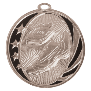 Bright Silver 2" Track Laserable MidNite Star Medal