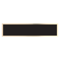 7 1/2" x 1 3/4" Black/Gold Brass Plate for 8 1/2" Desk Wedges