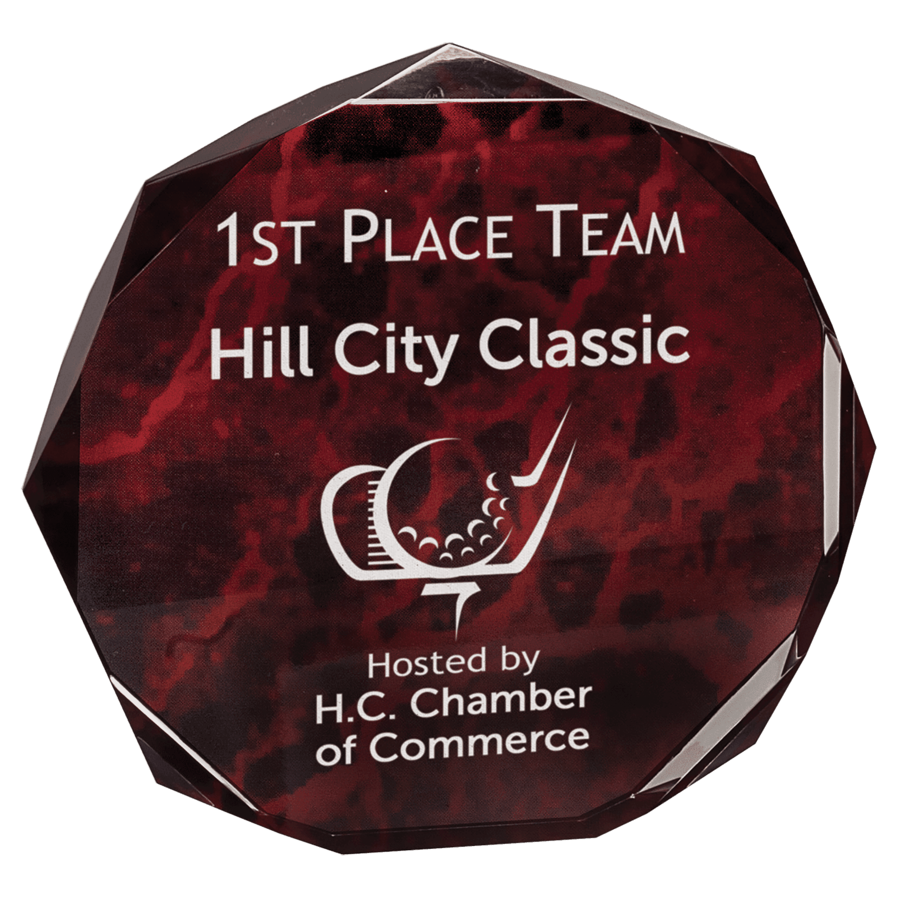 5" Marble Octagon Acrylic Award