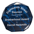 Blue 6" Marble Octagon Acrylic Award
