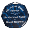 Blue 7" Marble Octagon Acrylic Award