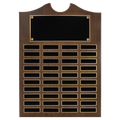 14" x 20" American Walnut Roster Plaque w/ 40 Plates