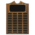 14" x 20" American Walnut Roster Plaque w/ 48 Plates