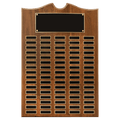 20" x 30" American Walnut Roster Plaque w/ 80 Plates