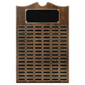 20" x 30" American Walnut Roster Plaque w/96 Plates