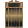 20" x 30" American Walnut Roster Plaque w/ 120 Plates