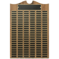 20" x 30" American Walnut Roster Plaque w/ 150 Plates