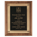 11" x 14" American Walnut Plaque with Antique Bronze Casting & High Quality Phoenix Frame Casting