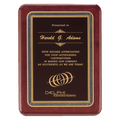 Rosewood Piano Finish Plaque with Black/Gold 8" x 10 1/2" Florentine DesignLaserFX Plate