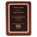 12" x 15" Rosewood Piano Finish Plaque with Black/Gold Florentine Design LaserFX Plate