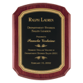 Rosewood Piano Finish Plaque with Black/Gold 8" x 10 1/2" Airflyte Florentine Border LaserFX Plate