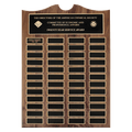 14" x 25"/Plates 1 1/2" x 3 3/4" American Walnut 36 Plate Perpetual Plaque with Black Brass Plates