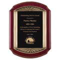 11" x 15" Piano Finish Plaque with Antique Bronze Finish Frame Casting with Black LaserFX Engraving Plate