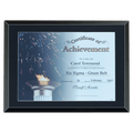 11" x 14"-holds 8 1/2" x 11" Black Glass Certificate Plaque with Easy Open and Close Backing