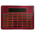 Rosewood Piano Finish 36 Plate Perpetual Plaque with Black Brass 15" x 21"/Plates 7/8" x 2 3/4" Plates