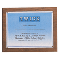 10 1/2" x 13- Holds 8 1/2" x 11" Solid Walnut Certificate Plaque with Plexiglass Cover