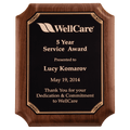 7" x 8" American Walnut Plaque with Gold Border Black LaserFX Plate