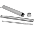 9 1/4" Collapsible Metal Straw with Case and Cleaning Brush