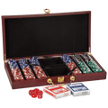 Rosewood Finish 300 Chip Poker Set