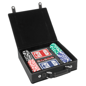 Laserable Leatherette 100 Chip Poker Set
