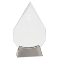 7 3/4" Diamond Platinum Glass with Full Metal Base