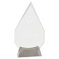 8 1/2" Diamond Platinum Glass with Full Metal Base