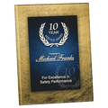 Gold/Blue 7 3/4" X 9 3/4"/ Acrylic Art Plaque with Easel/Hanger