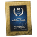Gold/Blue 8 3/4" x 11 3/4"/ Acrylic Art Plaque with Easel/Hanger