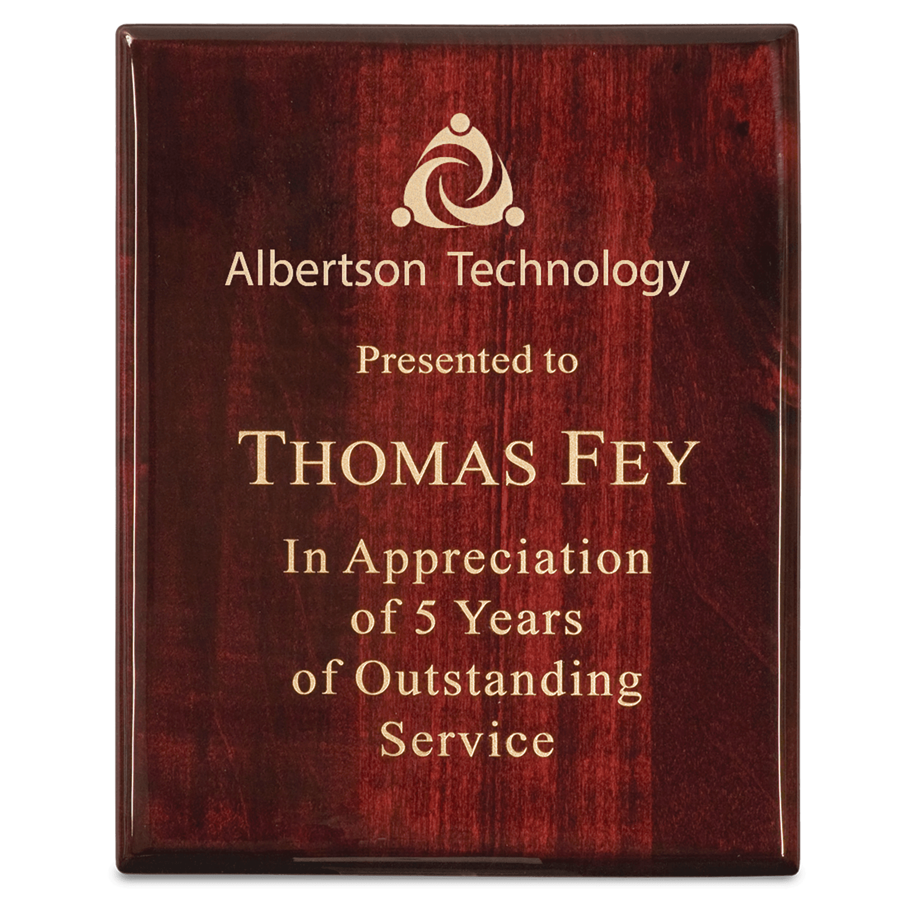 8" x 10" Premium Piano Finish Plaque