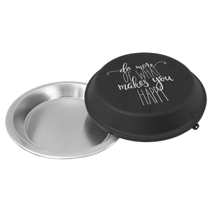Black 9" Aluminum Pie Pan with Lid