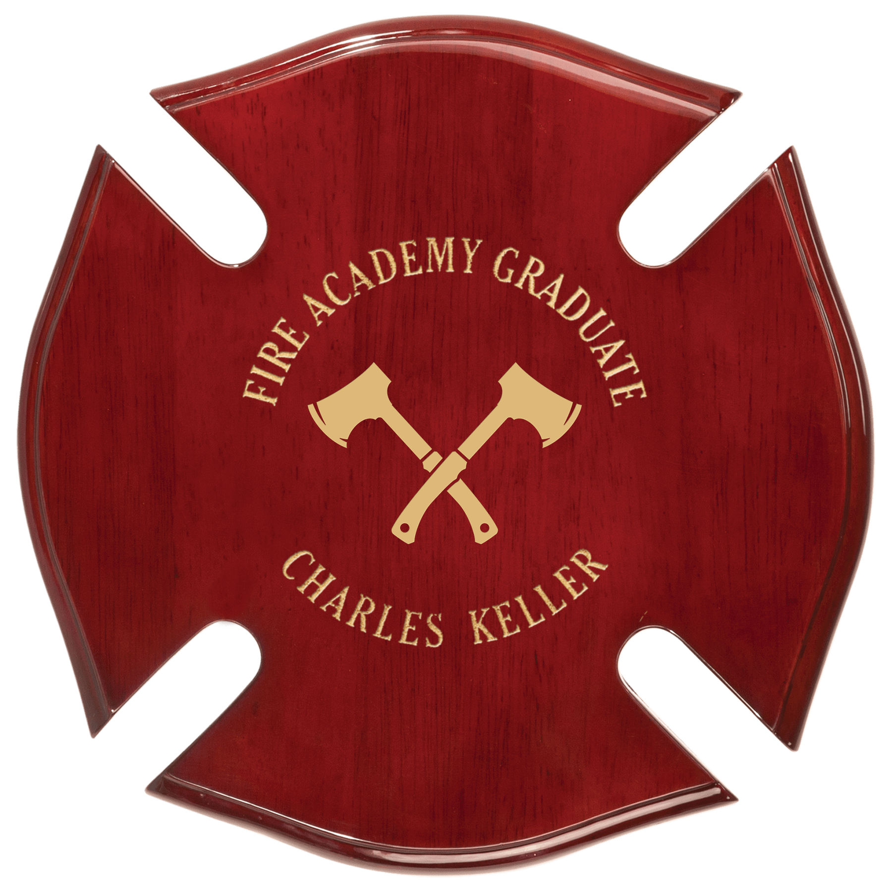 12" x 12" Piano Finish Maltese Cross Plaque